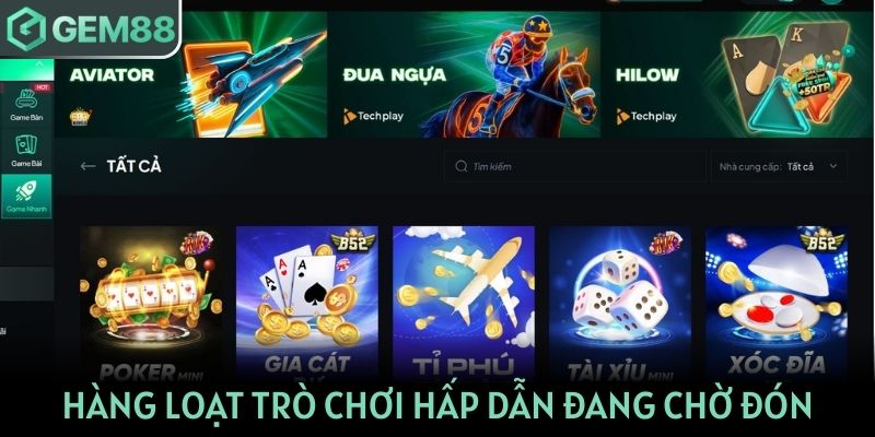 Hàng loạt trò chơi hấp đang chờ đón người chơi tham gia