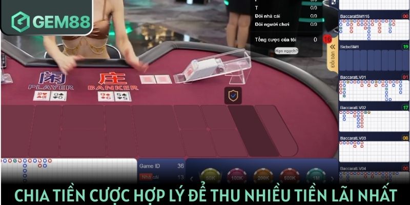 Chia tiền cược hợp lý để thu nhiều tiền lãi nhất